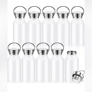 Potchen 10 Pack 12oz Double Wall Stainless Steel Vacuum Insulated Water Bottles